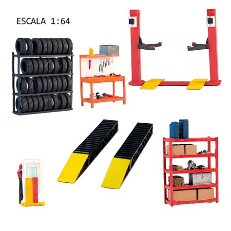 Pe As Para Oficina E Garagem Na Escala Hot Wheels Impressas Em Resina E Pintadas A M O