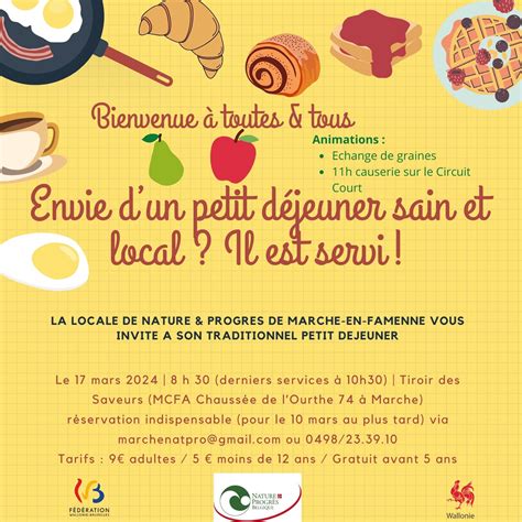 Envie d un petit déjeuner sain et local Il est servi Nature Progrès