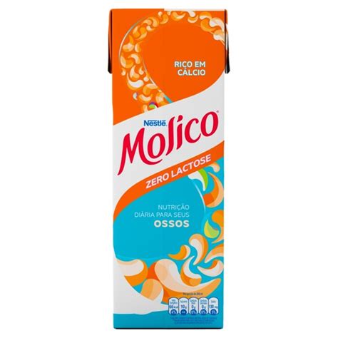 Leite Uht Desnatado Zero Lactose Molico Caixa Tampa L