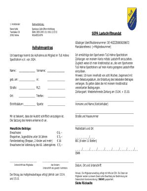 Ausf Llbar Online Aufnahmeantrag Name Vorname Fax Email Drucken Pdffiller