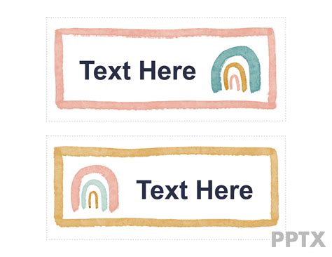 Boho Rainbow Classroom Name Tags Label Editable Themed Etsy