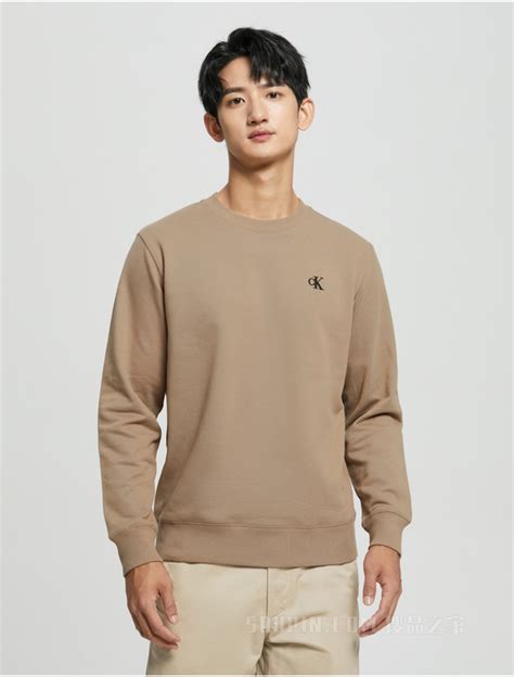 【calvin Klein】calvin Klein 22秋冬男士时尚醒目分割印花纯棉圆领套头卫衣j323239 J323239 A03 搜品之家