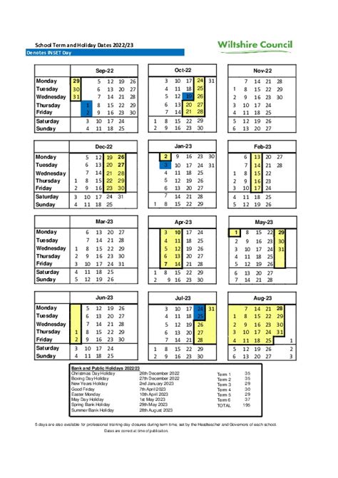 Term Dates - Kingdown School