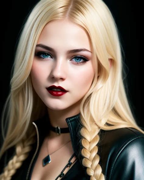 Vampire Girl Blonde Hair Blue Eyes Ai Photo Generator Starryai