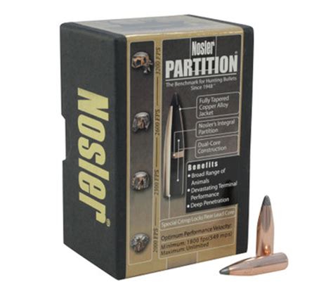 Nosler 270 Caliber Reloading Bullets 16322 130 Grain Partition Soft Point 50 count