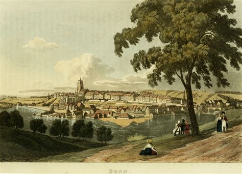 Illustration View of Bern, Switzerland circa 1821