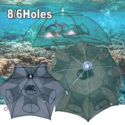 Automatic Fishing Net Shrimp Cage Hole Foldable Fish Cast Mesh Bait