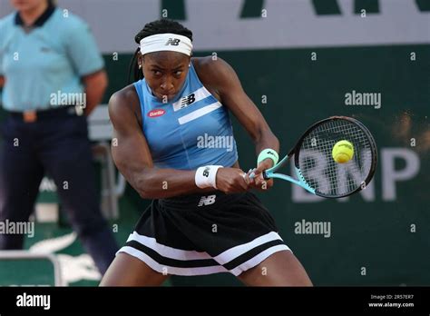 Paris Paris France 1st June 2023 COCO GAUFF Of USA Return The Ball