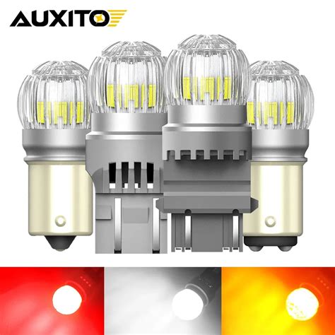 AUXITO 2Pcs 7443 W21 5W LED Bulb T20 7440 W21W Wy21W 3157 Led P27 7W