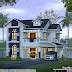 1717 Square Feet 3 Bedroom Sloping Roof Home Kerala Home Design And