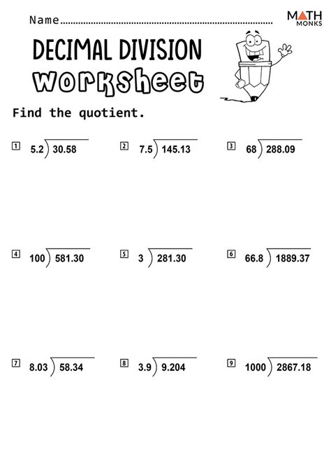 Multiplying And Dividing Decimals Worksheets Ks3