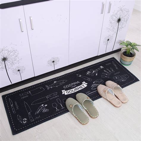 Carvapet 3 Piece Non Slip Kitchen Mat Rubber Backing Doormat Runner Rug