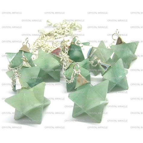 Green Aventurine Merkaba Star Pendulum at Rs 185 piece करसटल