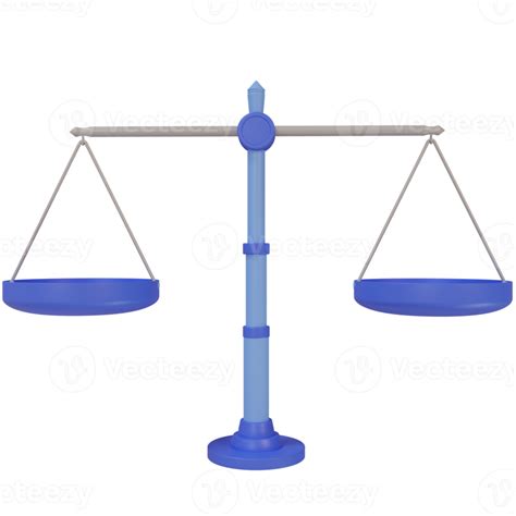 3d Justice Scale Cartoon Balanced Scale 13720793 Png