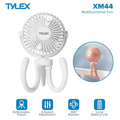 Tylex Xm Multifunctional Mini Portable Fan Degree Tilt Deformable