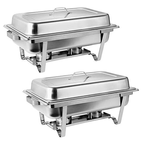 Dont-Stop-Shop - Pair of Stainless Steel Buffet Trays Elegant Event ...