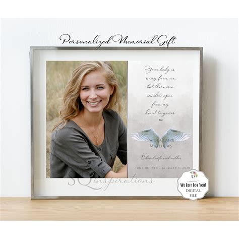 Memorial Gift Personalized Photo Sympathy Gift Print Custom - Etsy