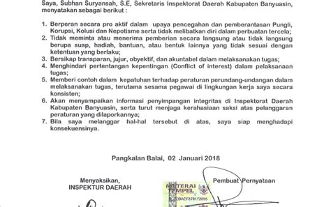 Apa Itu Pakta Integritas