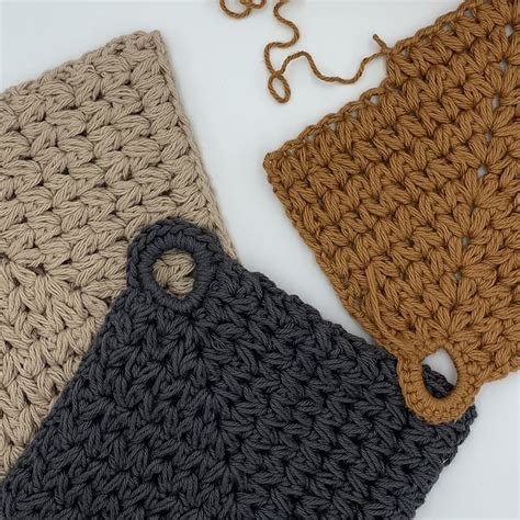 Puff Cluster Hot Pad Pattern By Amy Minard Crochet Hot Pads Different Crochet Stitches Basic