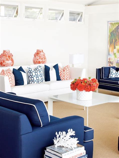 18++ Navy blue and orange living room ideas | interiorzone