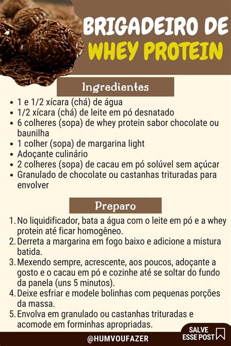 BRIGADEIRO DE WHEY PROTEIN Brigadeiros Gourmet Receita De Brigadeiro