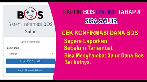 Cara Pelaporan Dana Bos Tahap Diportal Bos Online I Cara Cek Dana Bos