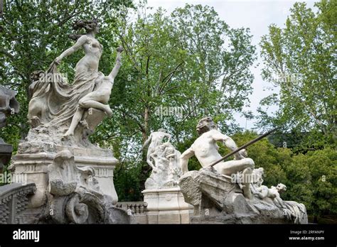 Italy Turin Fountain Of The Twelve Months Statues And Sculptures