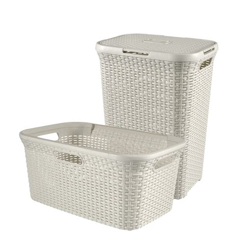 Curver Panier à linge et corbeille à linge Style Blanc 105 L 240657