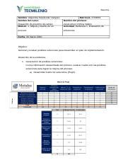 Evidencia 1 Evaluación de soluciones doc Reporte Nombre Alejandra