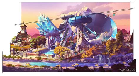 ArtStation - WaterPark concept works 01, Yulin Li