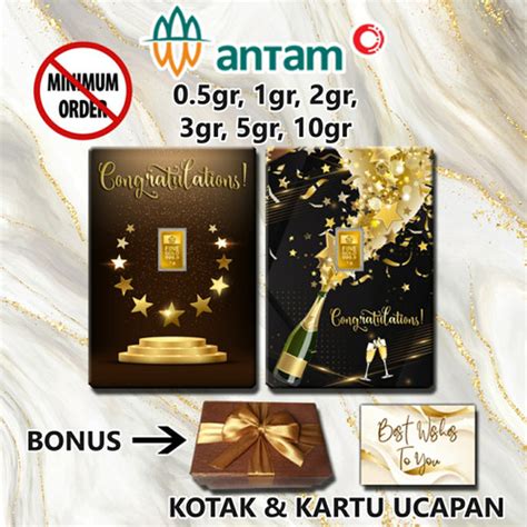 Promo Lm Emas Antam Gram Congratulations Gift Series Custom Star