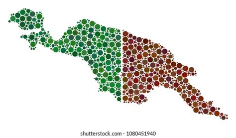 New Guinea Countries Map Composition Round Stock Illustration ...