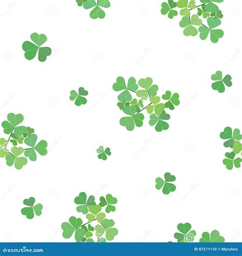 Vector Seamless Texture With Clover Stock Illustration Illustration