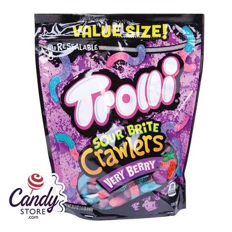 Sour Brite Crawlers Very Berry Candy Trolli Bags 6ct