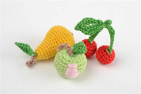 Frutas Tejidas A Crochet Juguetes Artesanales Regalos Originales