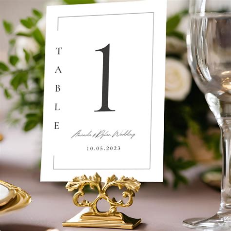 Editable Table Numbers Template Digital Download Table Number Diy