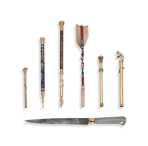 A Collection Of 18th19th Century Writing Implements Comprising