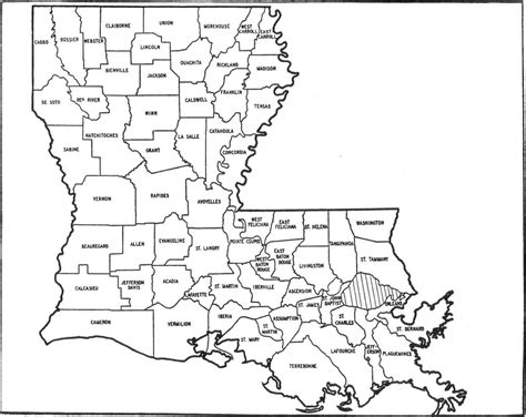 Louisiana Map With Parishes