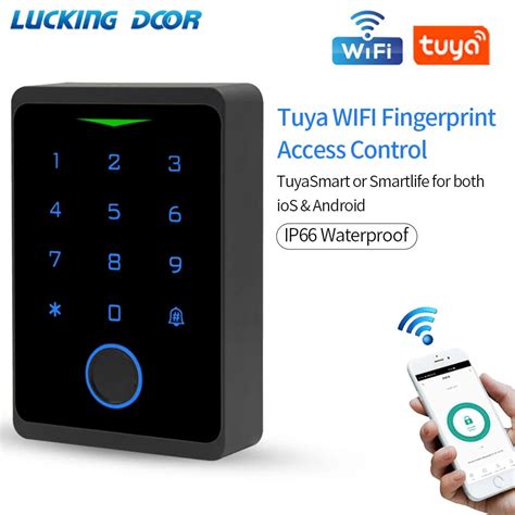 Wifi Tuya Backlit Fingerprint Door Access Keypad Waterproof Rfid 125khz