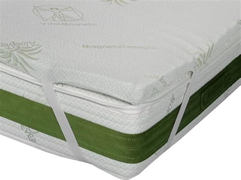 Topper Correttore In Memory Foam Fresco Da Cm Sfoderabile In Aloe