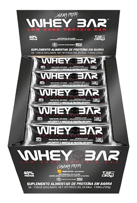 Whey Bar Low Carb 24 Unidades Black Skull Frete grátis