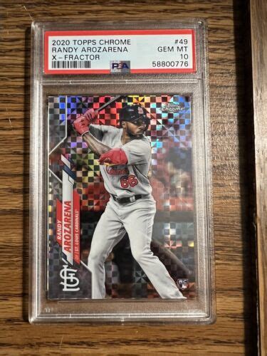 Topps Chrome Randy Arozarena X Fractor Rc Rookie Psa Gem