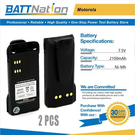 2x 7 5v 2100mAh NiMh Battery For Motorola NTN9815 A AR B NTN9858 A AR B