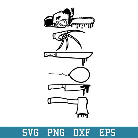 Horror Movie Weapons Svg, Halloween Svg, Png Dxf Eps Digital - Inspire ...