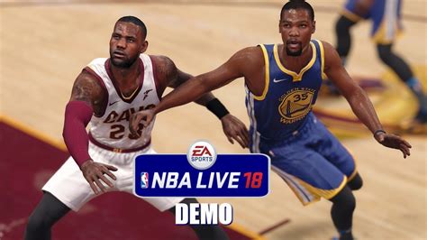 NBA Live 18 Demo Gameplay Cavs Vs Warriors 2nd Half Finals Trophy