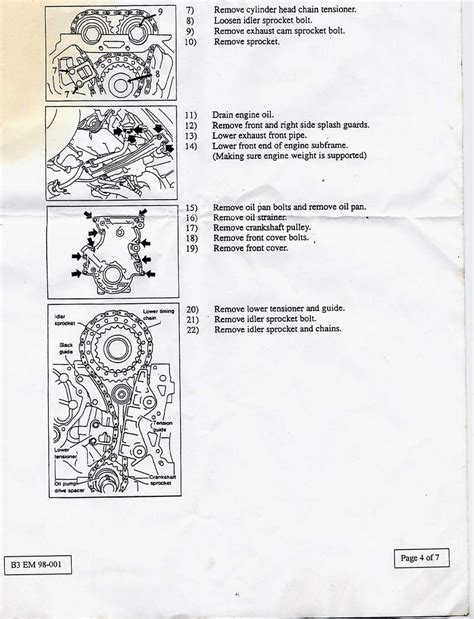 Nissan official timing chain diagnosis and replacement procedure ...