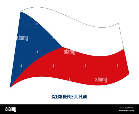 Czech Republic Flag Waving Vector Illustration on White Background ...