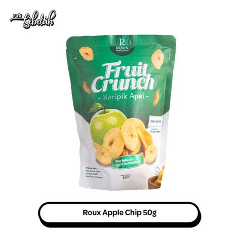 Jual Roux Fruit Crunch Dried Apple 50g Keripik Buah Apel Kering Sehat