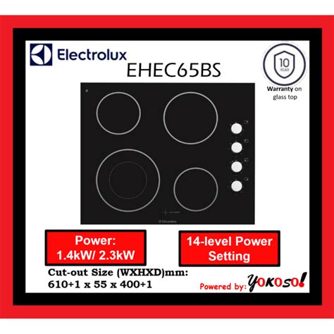 Electrolux Ehec65bs 60cm Built In Ceramic Hob Lazada