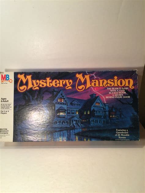 1984 mystery mansion game | Vintage board games, Mansion games, Board games